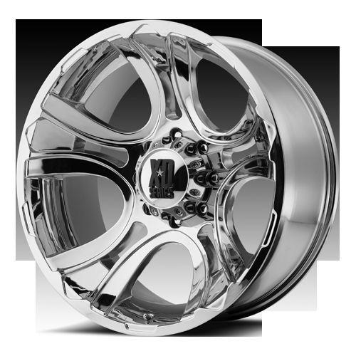 20" xd crank 801 chrome rims & 37x13.50x20 nitto mud grappler mt tires wheels