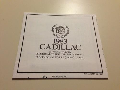 1983 cadillac eldorado & seville diesel chassis wiring diagrams factory oem gm