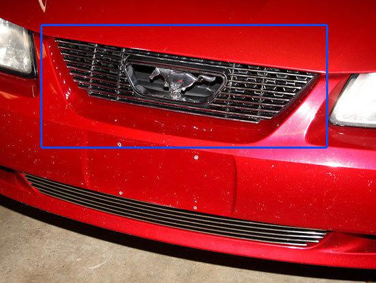 99-04 mustang upper(w/pony cut-out overlay) billet grille grill 2004 2003 2002