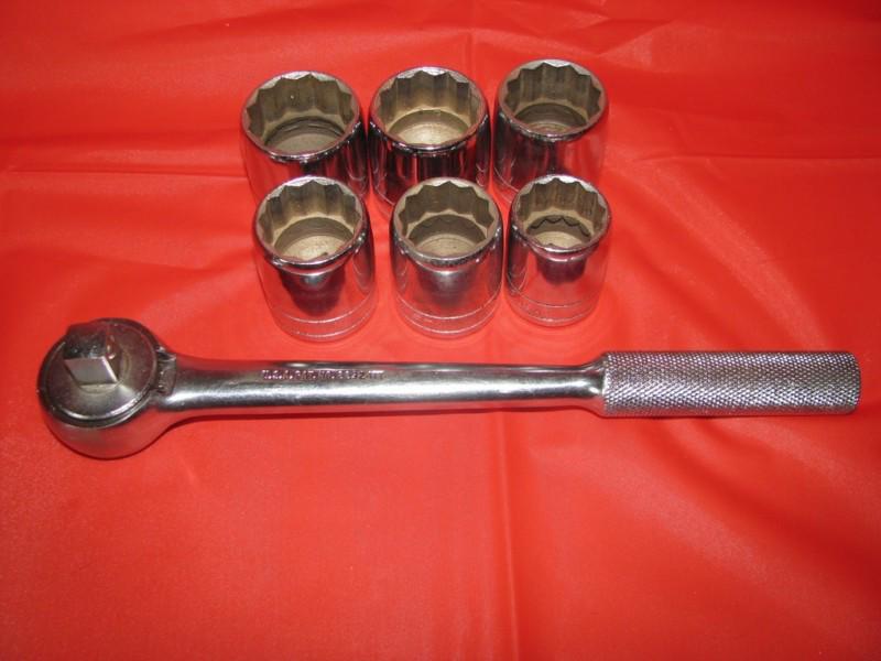 Sk s w  wayne  7  pcs ratchet & socket set 1/2" drive, 12 point,1 1/4" -  15/16"