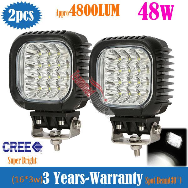 2x 48w cree led work light offroad jeep car truck jeep boat mining suv 4wd atv