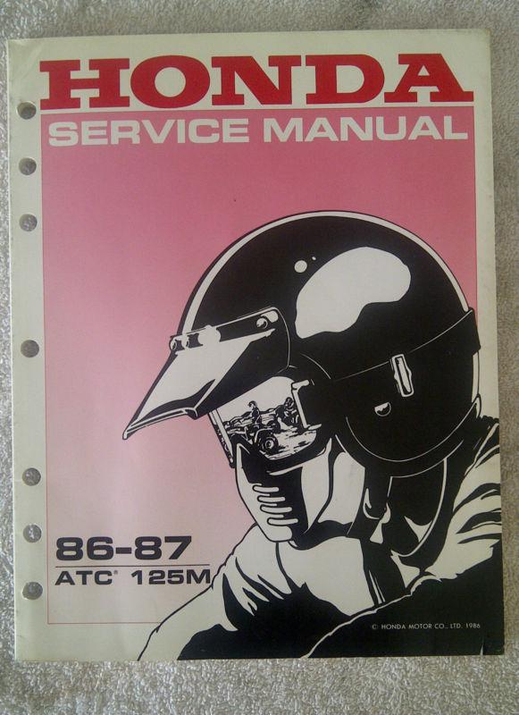 Atc125m 1986-1987  honda factory shop manual