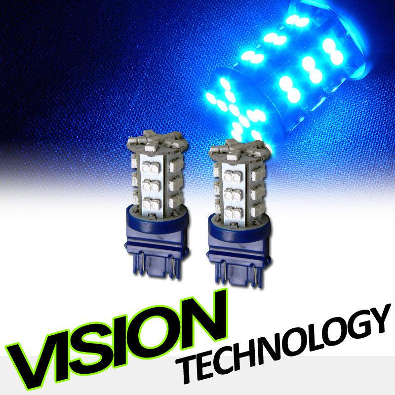 2pc blue 3157 42x smd led rear/tail turn signal light bulbs dc 12v 293 4114 s25