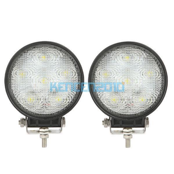 2pcs 18w flood led round work light lamp offroad 12v 24v van boat truck suv 4wd