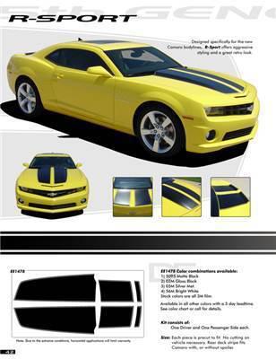 Chevy camaro r sport rally 3m vinyl graphics decals stripes emblems trim kit 