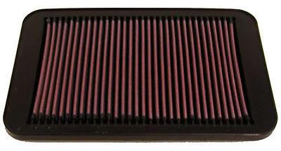 K&n air filter element rectangular cotton gauze red chevy geo mazda toyota