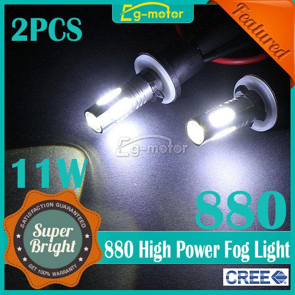 2x 880 11w cree led bulbs cob drl fog driving turnning parking light lamps bulb