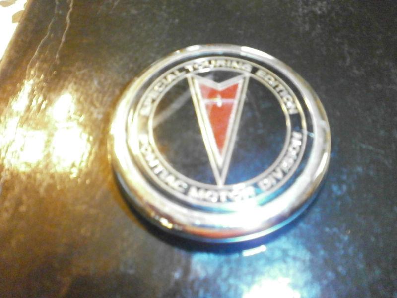 Pontiac motor division special touring edition trunk lock emblem oem new 70?or80