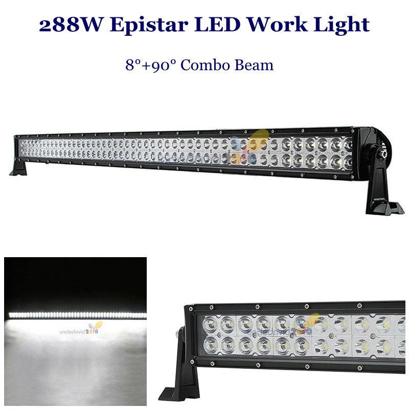 288w epistar led work light spot flood combo beam driving lamp offroad jeep 4wd