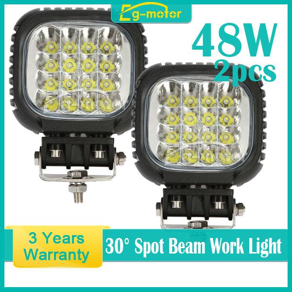 2x 48w cree led spot work light offroad lamp car truck jeep boat mining suv 4wd