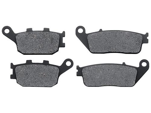 Front + rear carbon kevlar brake pads for 1995-1999 honda vt 1100 c2 shadow