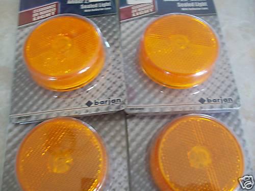 4 amber clearance / marker 2.5" lights w/ reflector len