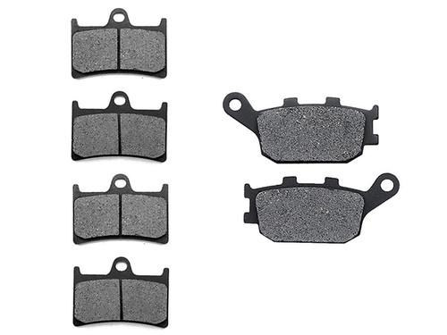 Front + rear carbon kevlar organic nao brake pads for 2004-2006 yamaha yzf r1