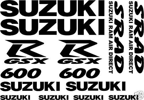 Suzuki gsxr 600 gsx r decal kit 09 08 07 06 05 04 03 02