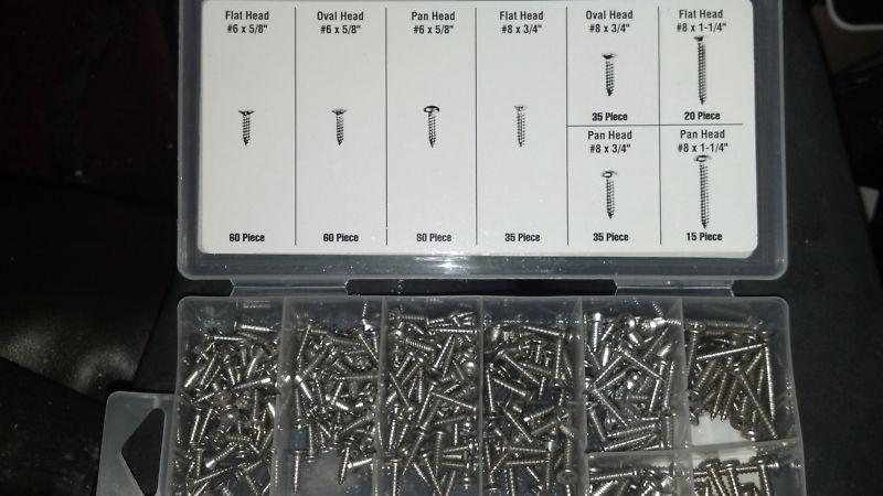 320 pc stainless steel screws interior/exterior trim moulding cars trucks boats