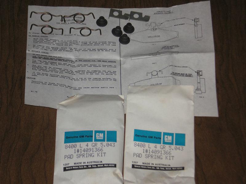 Chev camaro,pont firebird 1988-92, chev corvette 1984-86 nos gm anti rattle kits