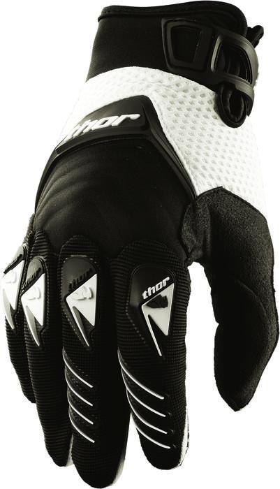 Thor deflector series mx motorcycle gloves black xs/x-small