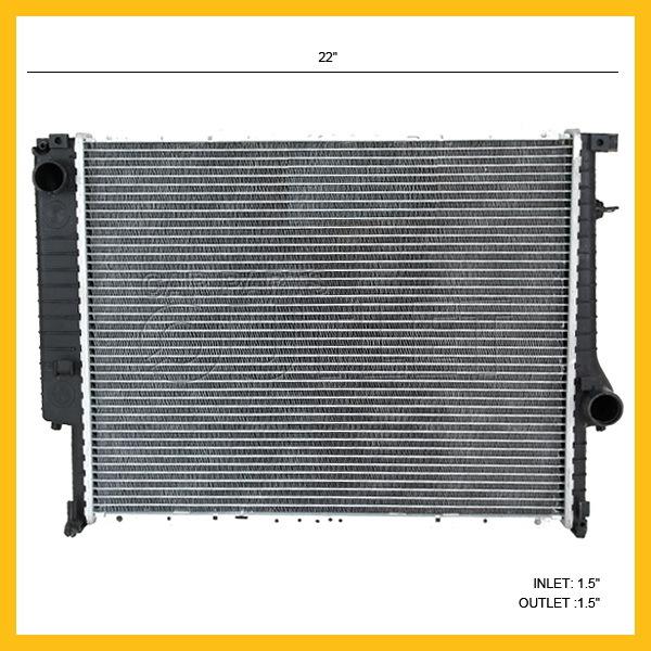 1988-1995 bmw e30 325 325i l6 radiator new 1995-1999 m3 1996-2000 328 manual m/t