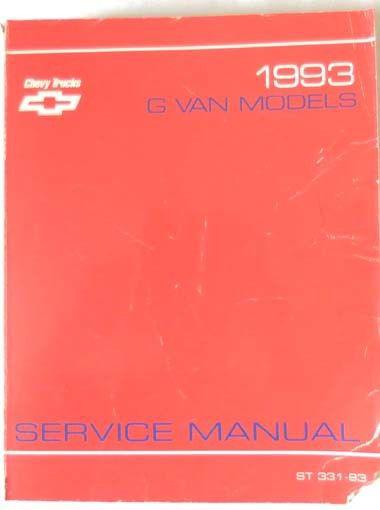 1993 chevrolet g van  service repair manual   