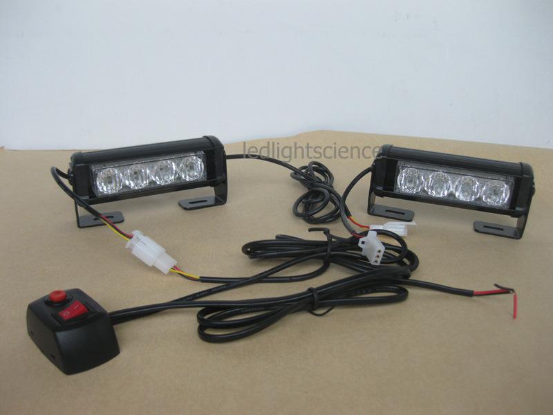 2x4 led emergency strobe warning flash high power 8leds light bar lamp amber