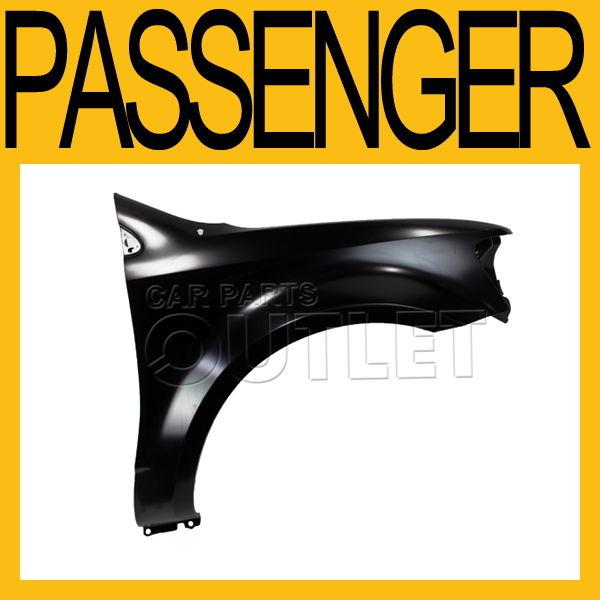 2007-2009 chrysler aspen driver side front fender primed black steel hybrid r/h