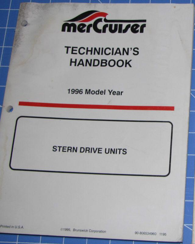 1996 mercruiser technicians handbook *** stern drive units  #90-806534960