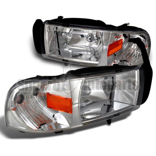 1994-2001 dodge ram 1500/2500/3500 1pc headlights chrome/ clear