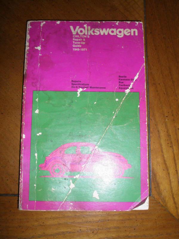 Chilton's volkswagon repair and tune up guide 1949-1971 used!!!!