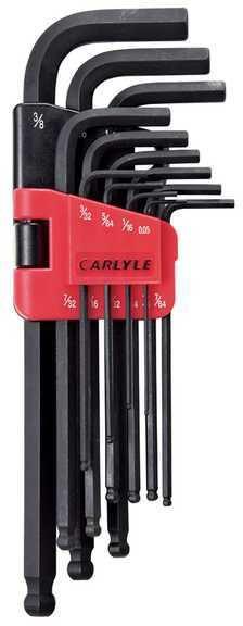 Carlyle hand tools cht hklbs13 - hex key set, long ball sae