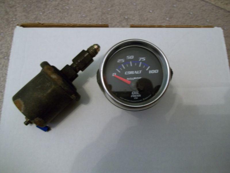 Auto meter 6127 cobalt electric oil pressure gauge 2 1/16 in.