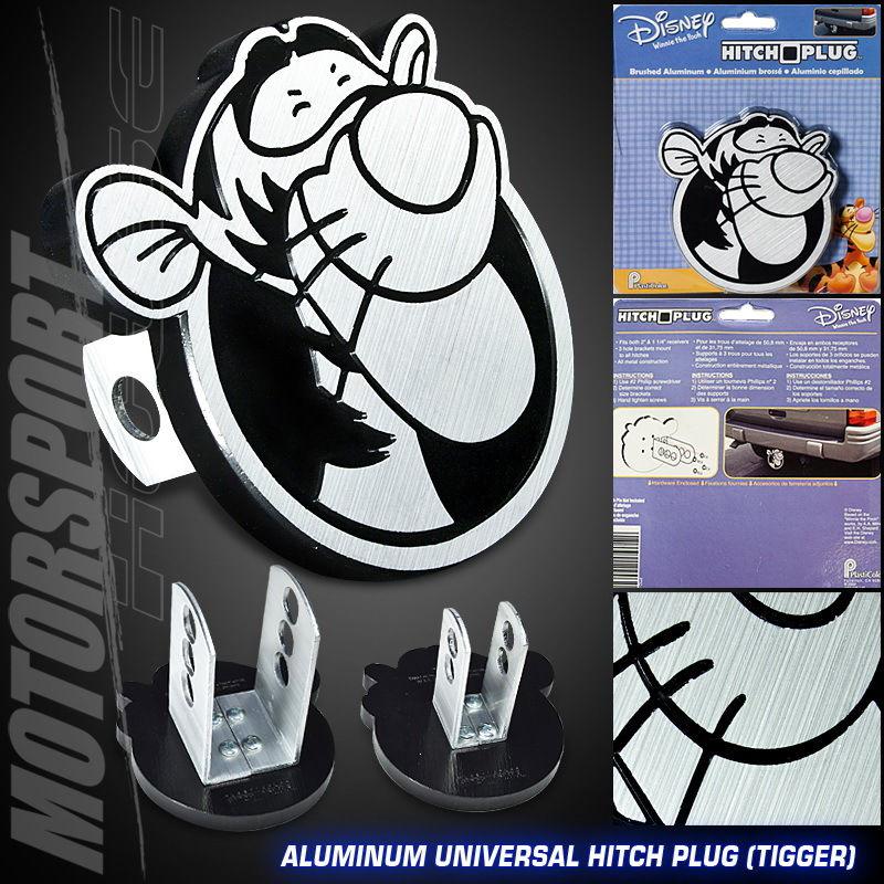 Aluminum rear towing htich plug cover disney tigger logo look replacement