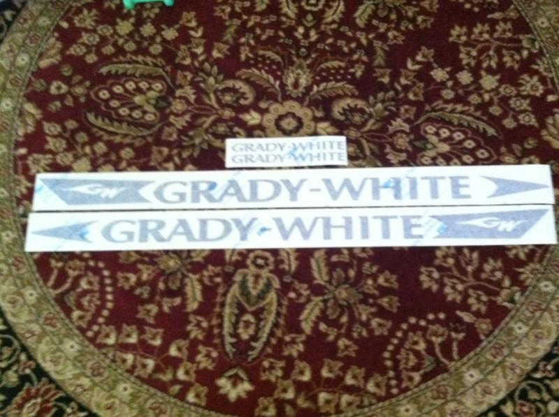 Grady-white hull decals stickers package - both sides 53"  small 12" incl - nr!!