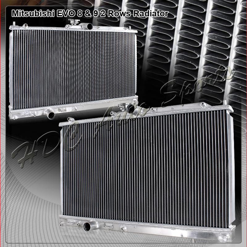 2003-2008 mitsubishi lancer evo mt 7/8/9 dual core aluminum cooling radiator 