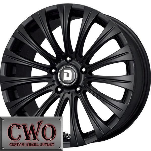 17 black drag dr-43 wheels rims 5x120 5 lug cts bmw 1 3 series acura tl rl gto