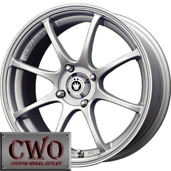 17 silver konig feather wheels rims 4x100 4 lug civic mini g5  cobalt xb integra