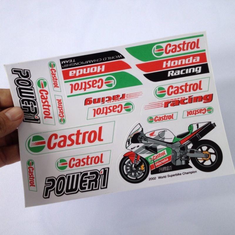 Castrol sticker / castrol honda racing sticker*original 2002*/#1/free shipping