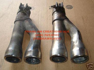 93-97 lt1 trans am stainless dual exhaust tips