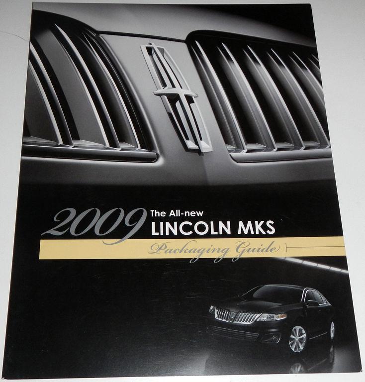 2009 lincoln mks packaging guide brochure