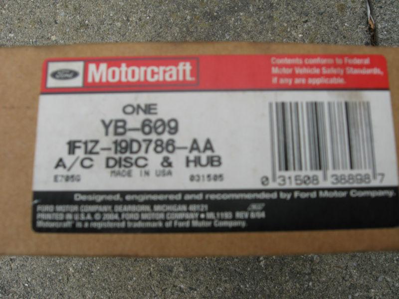 New motorcraft a/c clutch disk and hub