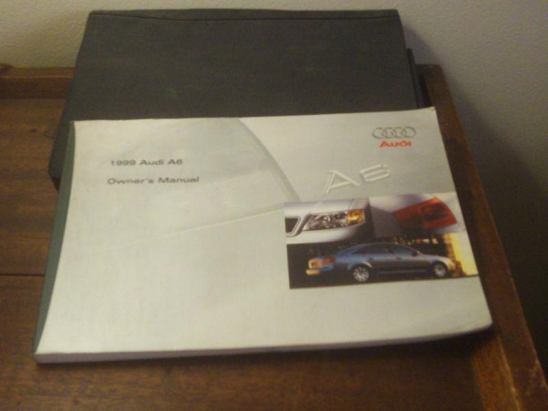 1999 audi a6 owner's manual w/ case