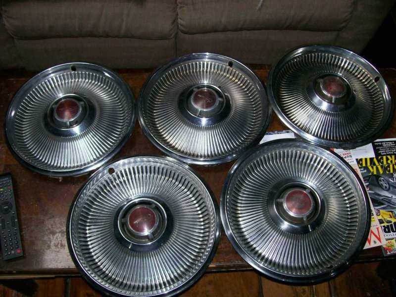 1968 chrysler newport 14" hub caps-new yorker 300 set of 5 1964 1965 1966 1967 