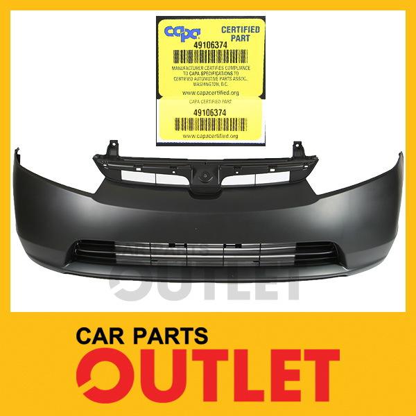 06 07 08 honda civic 4dr primered front bumper cover capa certified plastic part