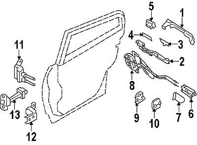 Infiniti 82430jk000 genuine oem factory original door check