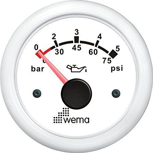 Oil pressure gauge wema usa ippr-ww 0-5 bar/0-75 psi