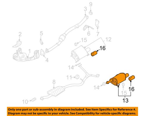 Subaru oem 08-09 legacy 2.5l-h4-muffler 44380ag10b