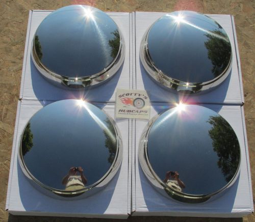 1949, 1950 mercury hot rod, rat rod stainless dog dish hubcaps ~new~ set of 4