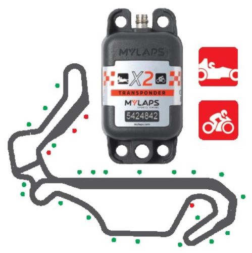 Mylaps car/bike flex amb x2 x 260 transponder rechargeable 1 year subscription