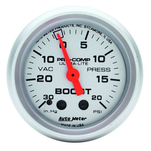 Auto meter 4301 ultra-lite; mechanical boost/vacuum gauge