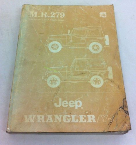 1986 jeep wrangler yj workshop manual m.r. 279 mechanical work engine &amp; more