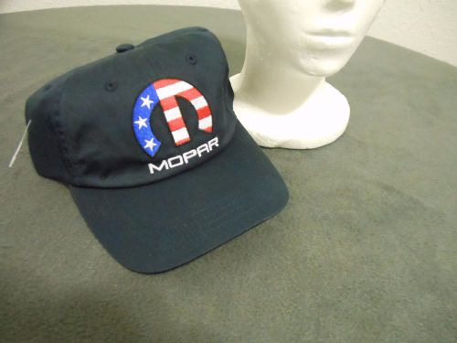 New - mopar &#034;stars &amp; stripes&#034; 100% cotton navy baseball cap - one size fits all